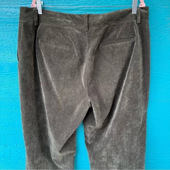 COLDWATER CREEK WHISPER CORDUROY DARK OLIVE WIDE LEG TROUSERS PANTS SIZE 18W - Picture 7 of 9